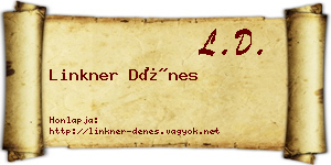 Linkner Dénes névjegykártya
